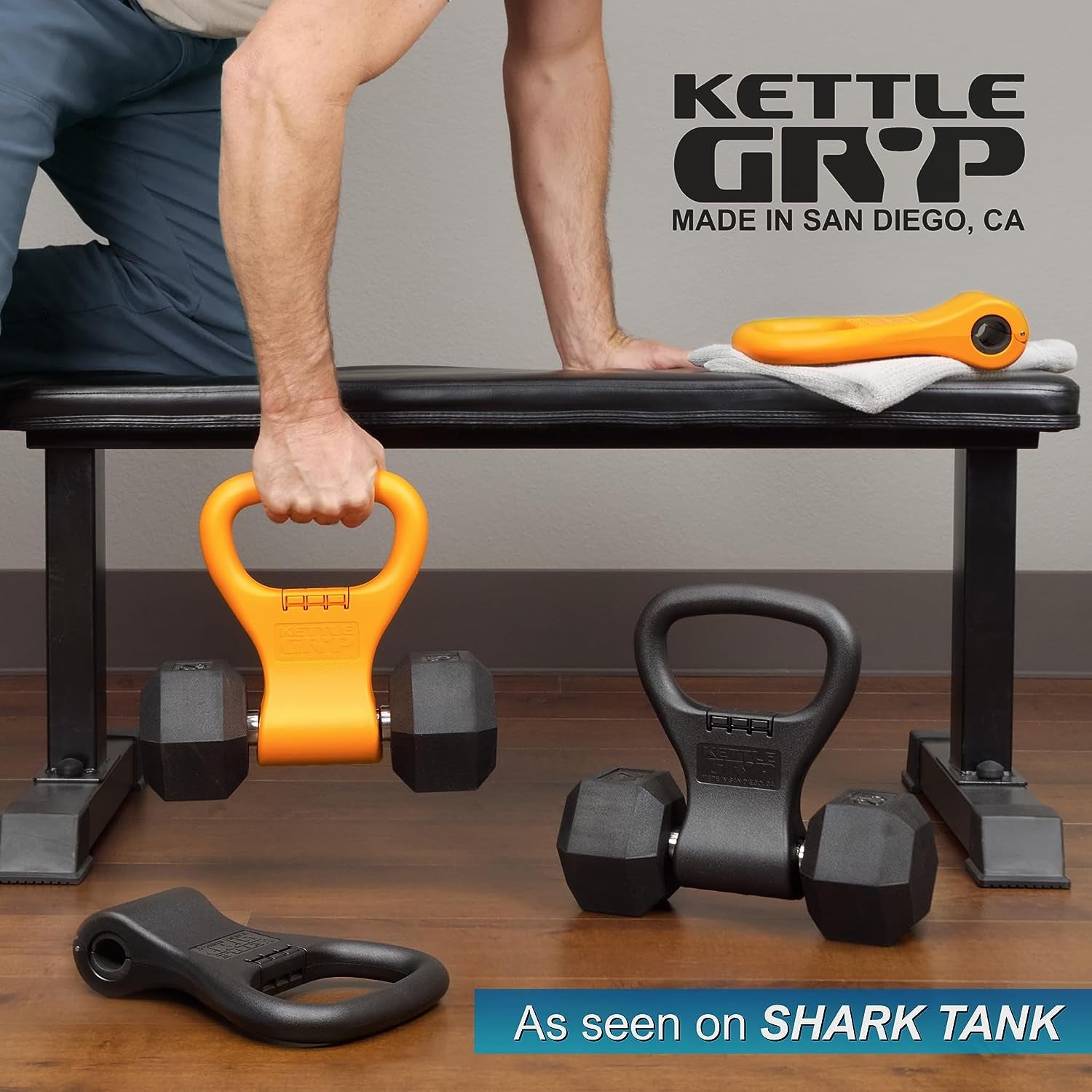 - the Original - as Seen on SHARK TANK! Converts Your Dumbbells into Kettlebells - Made in the USA - Dumbbell Grip Handle