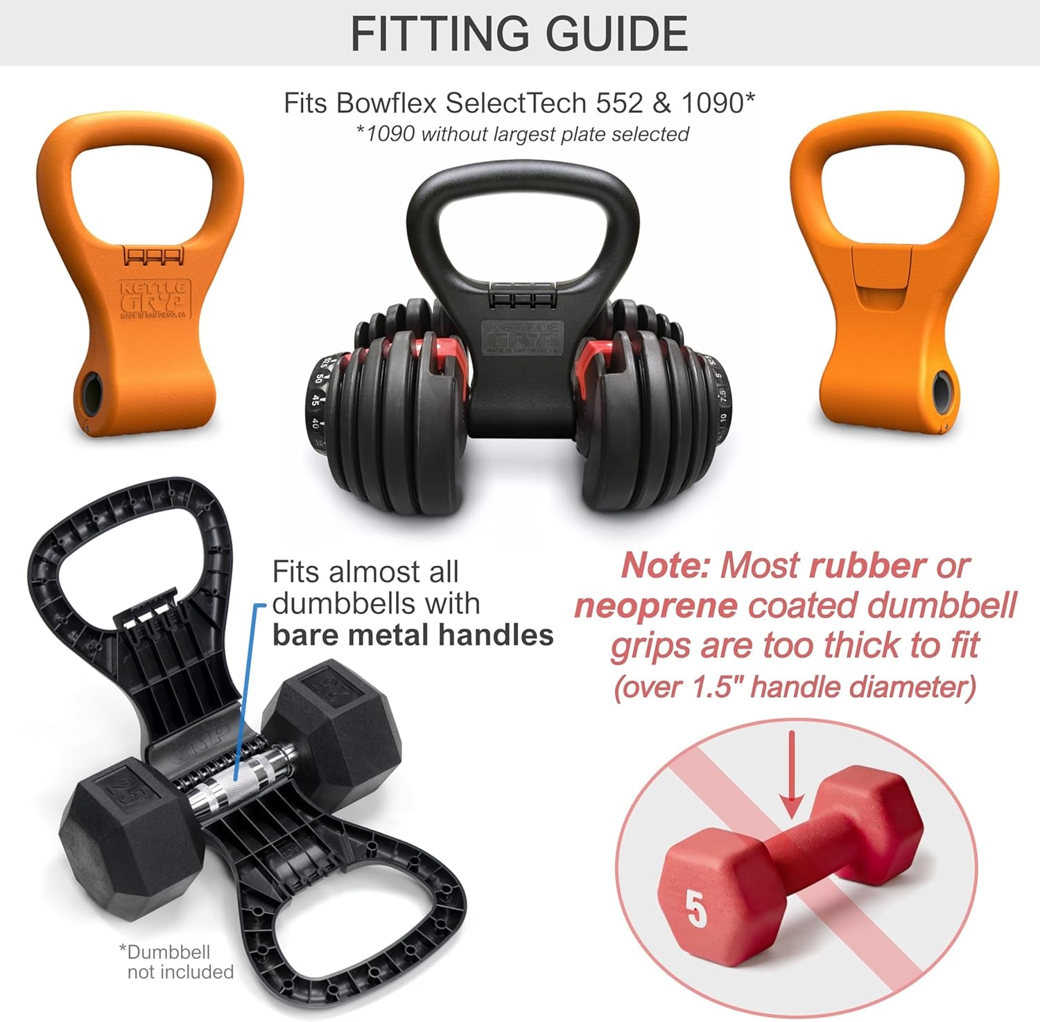 - the Original - as Seen on SHARK TANK! Converts Your Dumbbells into Kettlebells - Made in the USA - Dumbbell Grip Handle